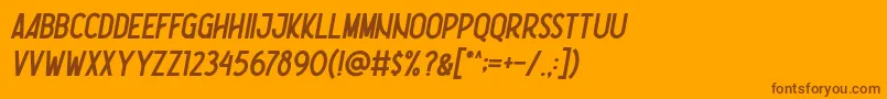 Nootdorp Italic Demo Font – Brown Fonts on Orange Background