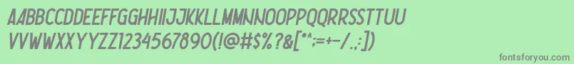 Nootdorp Italic Demo Font – Gray Fonts on Green Background