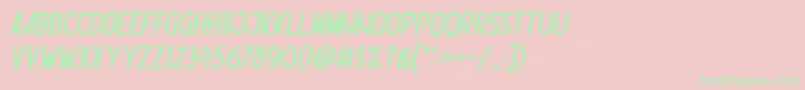 Nootdorp Italic Demo Font – Green Fonts on Pink Background