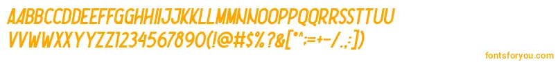 Nootdorp Italic Demo Font – Orange Fonts on White Background