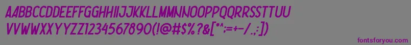 Nootdorp Italic Demo Font – Purple Fonts on Gray Background