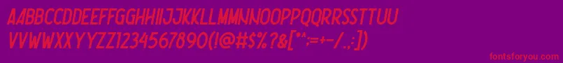 Police Nootdorp Italic Demo – polices rouges sur fond violet