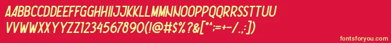 Nootdorp Italic Demo Font – Yellow Fonts on Red Background