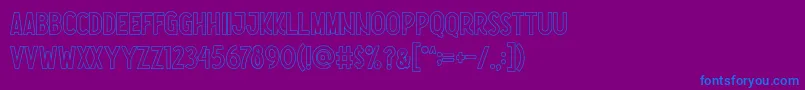 Nootdorp Line Demo Font – Blue Fonts on Purple Background