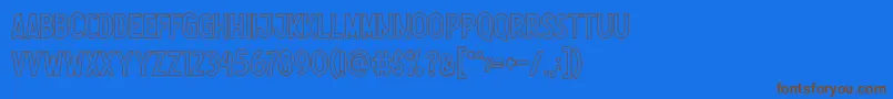 Nootdorp Line Demo Font – Brown Fonts on Blue Background