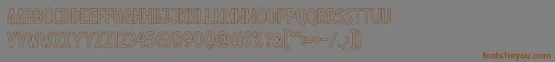 Weitere Informationen zur Nootdorp Line Demo-Schriftart Nootdorp Line Demo-Schriftart – Braune Schriften auf grauem Hintergrund