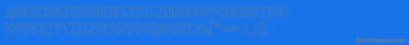 Nootdorp Line Demo Font – Gray Fonts on Blue Background