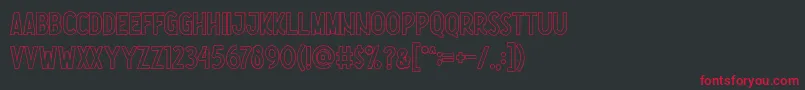 Nootdorp Line Demo Font – Red Fonts on Black Background
