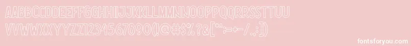 Nootdorp Line Demo-Schriftart – Weiße Schriften auf rosa Hintergrund