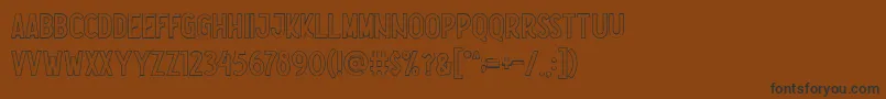 Шрифт Nootdorp Line Demo – чёрные шрифты на коричневом фоне