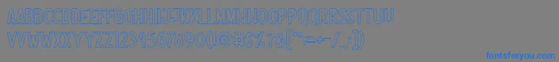 Nootdorp Line Demo Font – Blue Fonts on Gray Background
