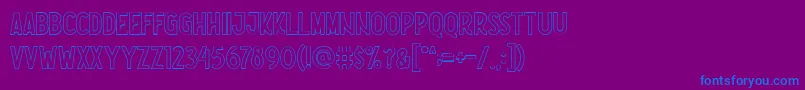 Nootdorp Line Demo Font – Blue Fonts on Purple Background