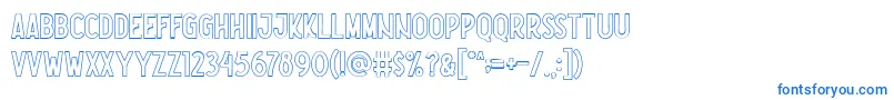 Nootdorp Line Demo Font – Blue Fonts on White Background