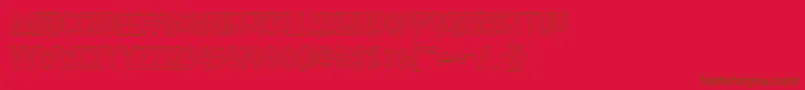 Nootdorp Line Demo Font – Brown Fonts on Red Background