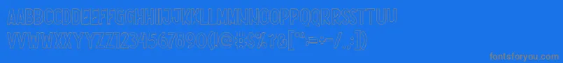 Шрифт Nootdorp Line Demo – серые шрифты на синем фоне