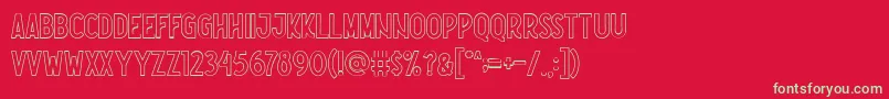 Nootdorp Line Demo Font – Green Fonts on Red Background