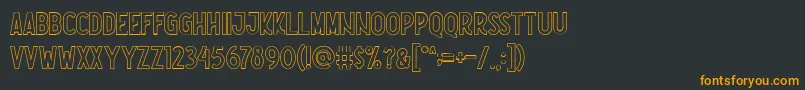 Nootdorp Line Demo Font – Orange Fonts on Black Background