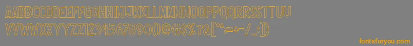 Nootdorp Line Demo-Schriftart – Orangefarbene Schriften auf grauem Hintergrund