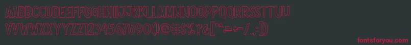fuente Nootdorp Line Demo – Fuentes Rojas Sobre Fondo Negro