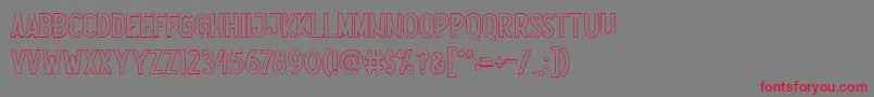 Nootdorp Line Demo Font – Red Fonts on Gray Background