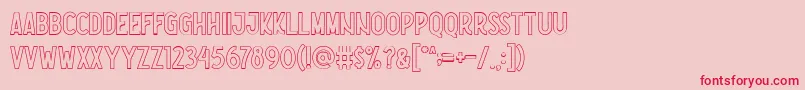 fuente Nootdorp Line Demo – Fuentes Rojas Sobre Fondo Rosa