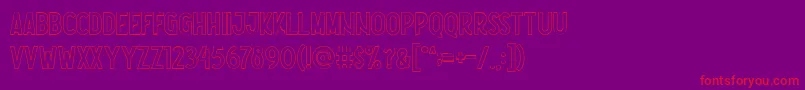 Nootdorp Line Demo Font – Red Fonts on Purple Background