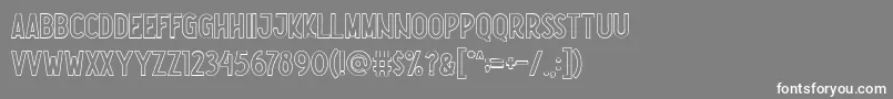 フォントNootdorp Line Demo – 灰色の背景に白い文字