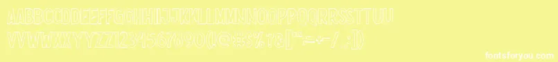 Nootdorp Line Demo Font – White Fonts on Yellow Background