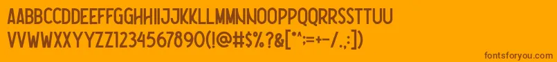 Nootdorp Regular Demo-fontti – ruskeat fontit oranssilla taustalla