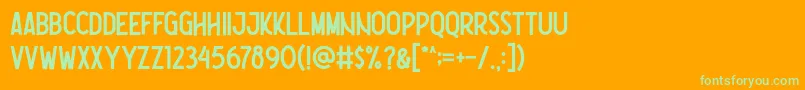 Nootdorp Regular Demo Font – Green Fonts on Orange Background