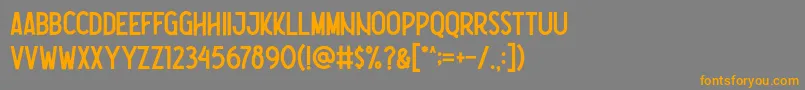 フォントNootdorp Regular Demo – オレンジの文字は灰色の背景にあります。