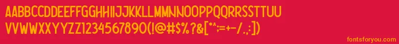 Nootdorp Regular Demo Font – Orange Fonts on Red Background