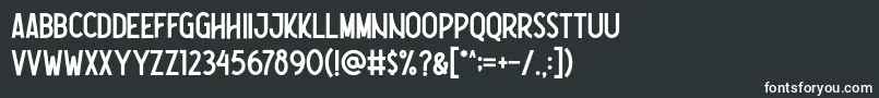 Fonte Nootdorp Regular Demo – fontes brancas em um fundo preto
