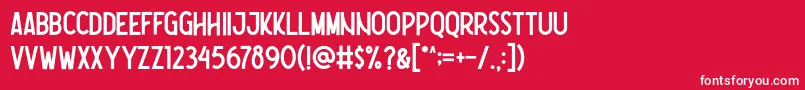 Nootdorp Regular Demo Font – White Fonts on Red Background