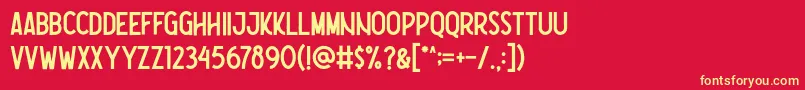 Nootdorp Regular Demo Font – Yellow Fonts on Red Background