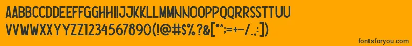 Nootdorp Regular Demo Font – Black Fonts on Orange Background