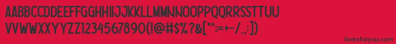 Nootdorp Regular Demo Font – Black Fonts on Red Background