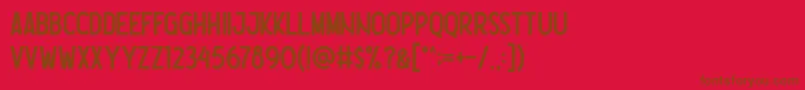 Nootdorp Regular Demo-fontti – ruskeat fontit punaisella taustalla