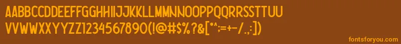 Nootdorp Regular Demo Font – Orange Fonts on Brown Background