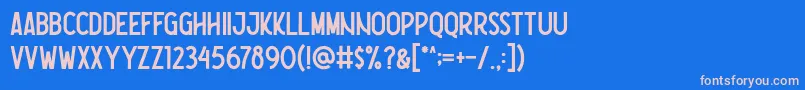 Nootdorp Regular Demo Font – Pink Fonts on Blue Background