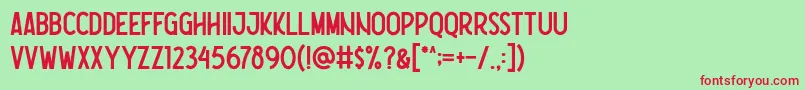 Nootdorp Regular Demo Font – Red Fonts on Green Background