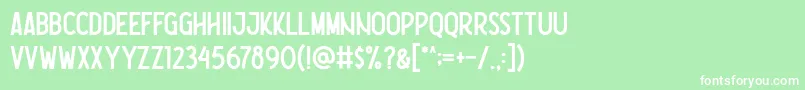 Nootdorp Regular Demo Font – White Fonts on Green Background