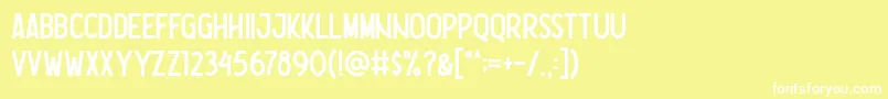 Nootdorp Regular Demo Font – White Fonts on Yellow Background