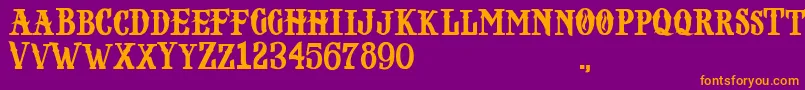 fuente NOPIA DEMO – Fuentes Naranjas Sobre Fondo Morado