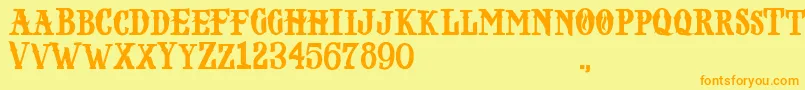 fuente NOPIA DEMO – Fuentes Naranjas Sobre Fondo Amarillo