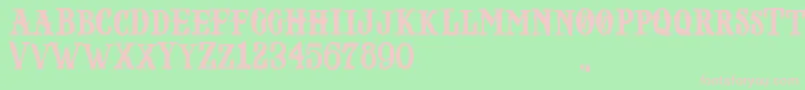 NOPIA DEMO-Schriftart – Rosa Schriften auf grünem Hintergrund