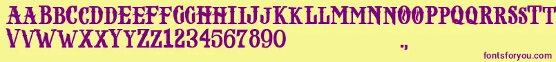 fuente NOPIA DEMO – Fuentes Moradas Sobre Fondo Amarillo