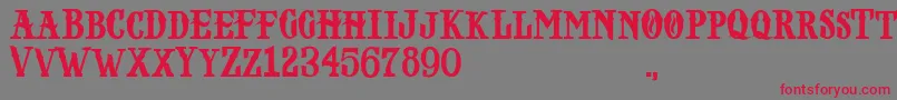 NOPIA DEMO Font – Red Fonts on Gray Background