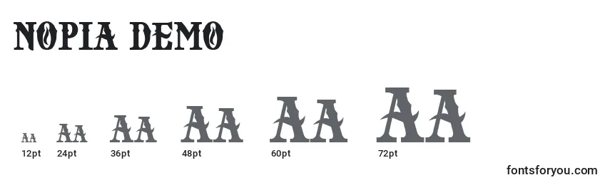 NOPIA DEMO Font Sizes