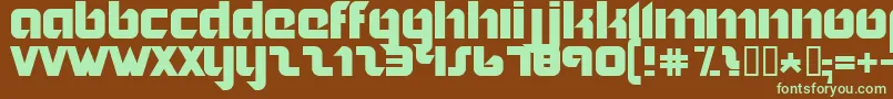 NORDIC   Font – Green Fonts on Brown Background